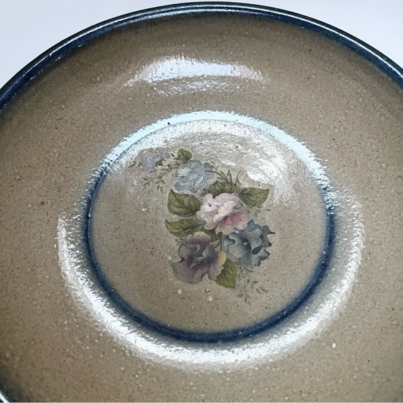 Vintage Monroe Salt Works Delicate Flowers Floral Print  Pasta Plate - Picture 3 of 6